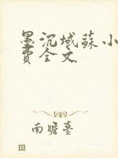 墨沉域苏小柠免费全文