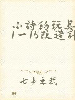 小诗的玩具日记1一15改造计划