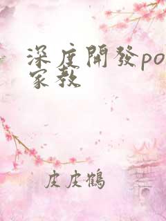 深度开发pop家教