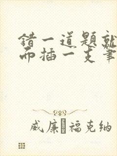 错一道题就往下面插一支笔怎么办