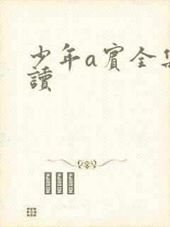 少年a宾全集阅读