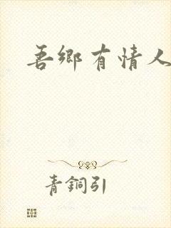 吾乡有情人小说