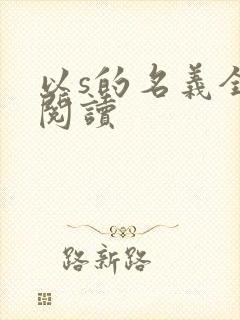 以s的名义全文阅读