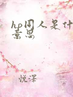 hp同人是什么意思