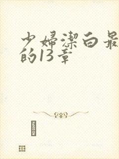 少妇洁白最刺激的13章