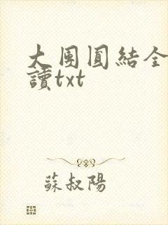 大团圆结全文阅读txt