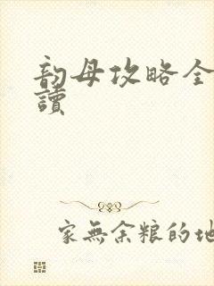 韵母攻略全文阅读