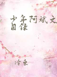 少年阿斌文说读目录