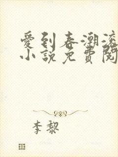 爱到春潮滚滚来小说免费阅读