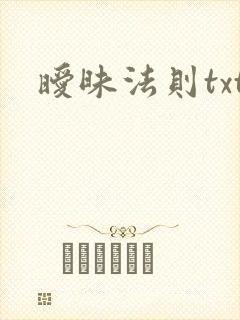 暧昧法则txt