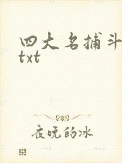 四大名捕斗将军txt