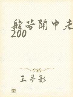 般若关中老人5200