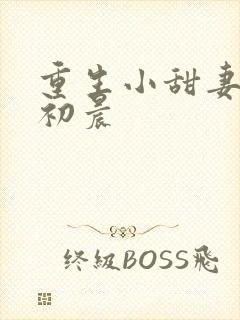 重生小甜妻 慕初晨