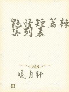 艳情短篇辣文合集列表