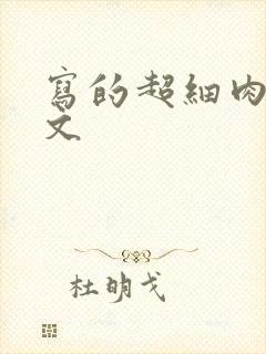 写的超细肉汁水文