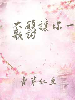 不愿让你一个人歌词
