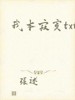 我本寂寞txt