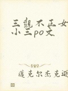 三观不正女主是小三po文