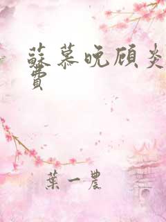 苏慕晚顾炎初免费