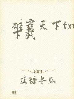 雄霸天下txt下载