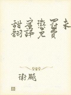 甜蜜惩罚未增删翻译免费