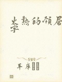 火热的领居中文字