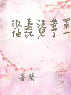 班长没带罩子让他玩儿了一天