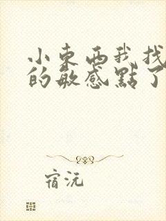 小东西我找到你的敏感点了