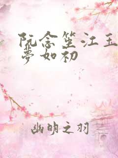 阮念笙江玉楼回梦如初