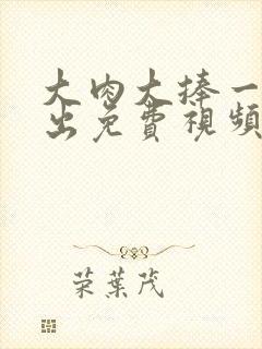 大肉大捧一进一出免费视频