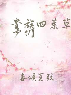 贵族四叶草的恶少们