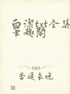 白洁txt全集笔趣阁