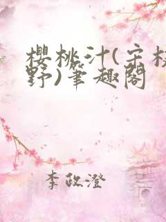 樱桃汁(宋枝江野)笔趣阁