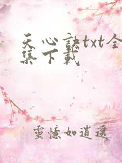 天心诀txt全集下载