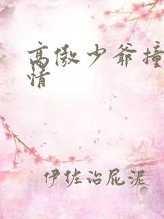 高傲少爷撞到爱情