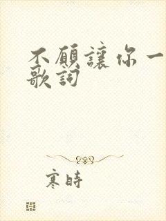 不愿让你一个人歌词