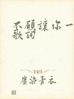 不愿让你一个人歌词
