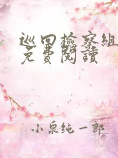 巡回检察组小说免费阅读