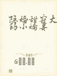 隐婚甜宠大财阀的小娇妻