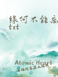 缘何不能忘记你txt