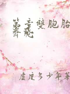 第章双胞胎姐妹齐飞