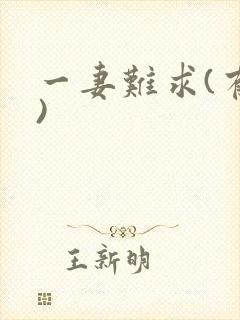 一妻难求(有肉)