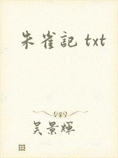 朱雀记 txt