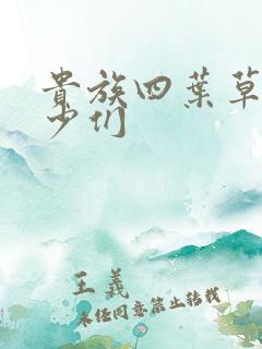 贵族四叶草的恶少们