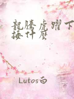 龙腾虎跃下一句接什么