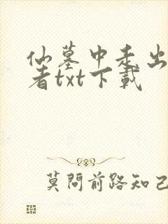仙墓中走出的强者txt下载