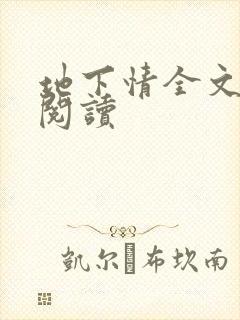 地下情全文免费阅读