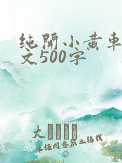 纯开小黄车小短文500字