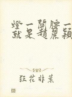 灯一关腰一挺你就是赵丽颖