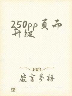 250pp页面升级